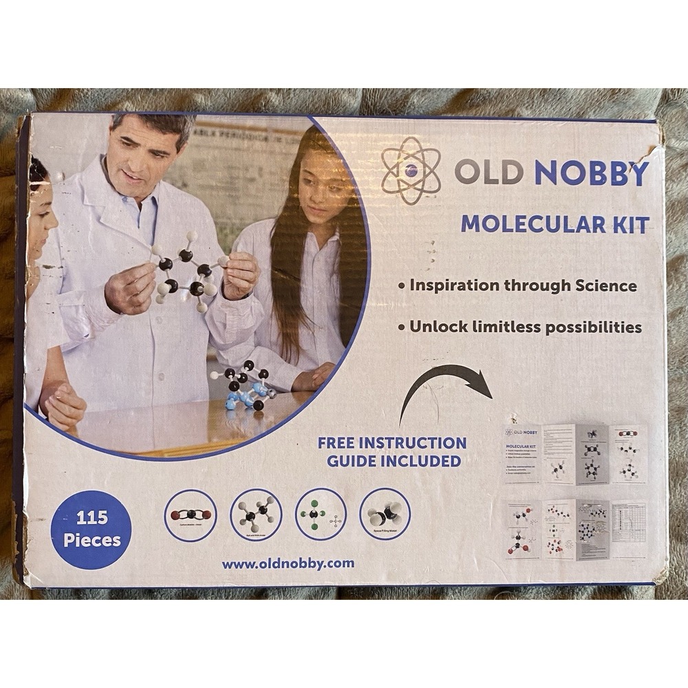 Old Nobby Molecular Kit 239 Pieces Chemistry Toy & Guide Science